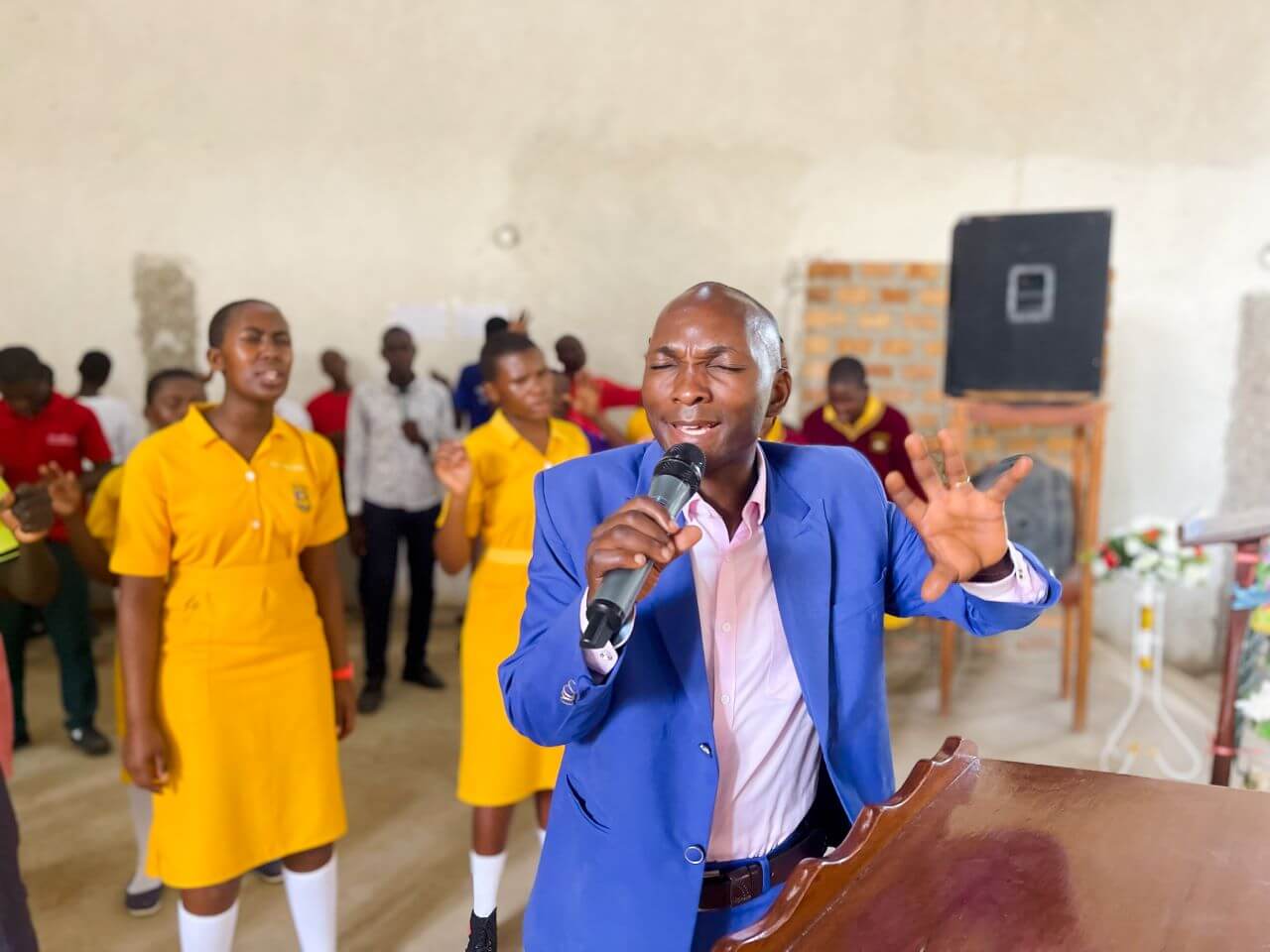 Man leading prayers